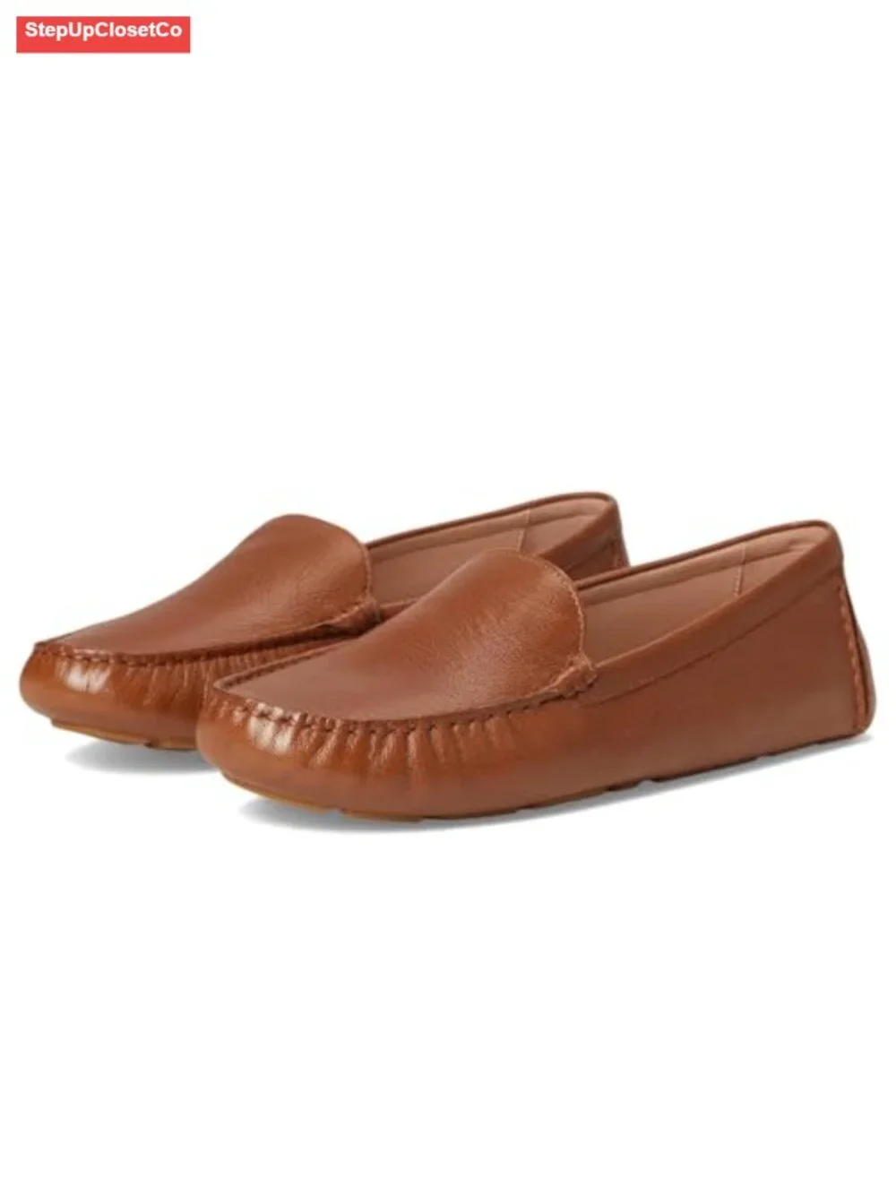 Driving Moc Loafers with Stitch Details, PU Lining, Flexible Outsole